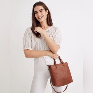 Madewell Small Crossbody  Leather Tote Bag